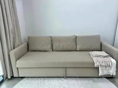 Beige 3-Seater Sofa bed with Storage  Good Condition