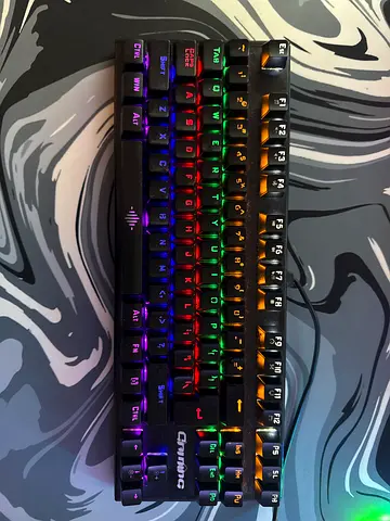 Compact RGB Mechanical Gaming Keyboard — Good Condition  (W key not working)