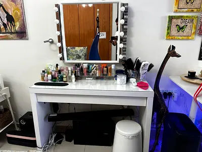 White IKEA Dressing Table With Drawer