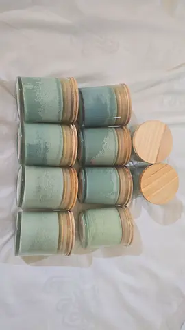 Glass Jar Wax Candles with Lemon Grass Fragrance. (bulk qty available )