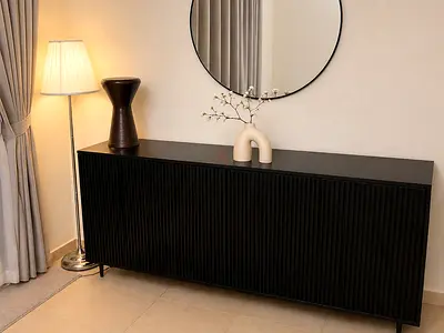 Black Ribbed Buffet