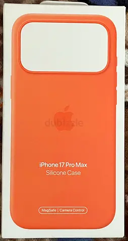 17 pro max silicon case orange Apple Original  120 dh