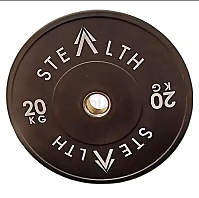Black Olympic Bumper Plates – Solid Rubber (5kg to 25kg)