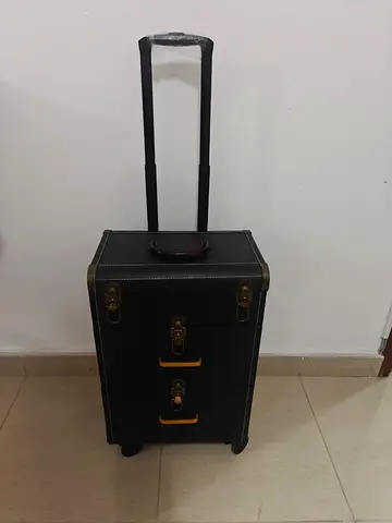 Professional Makeup Organizer Trolley Case with Wheels Large Storage Beauty Box