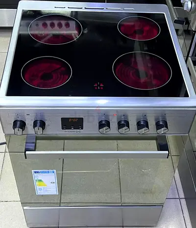 Daewoo latest model full electric ceramic 4 hobs stove oven fan cooking range 60x60
