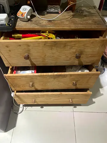 Wooden storage draw