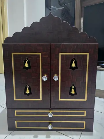 Stunning Handcrafted Solid Wood Mandir - Flawless Condition