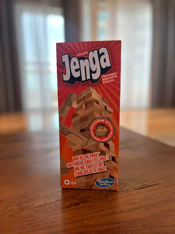 Classic Jenga Wooden Block Stacking Game - Complete Box