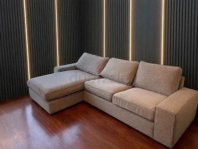 Light grey Ikea kivik L shape sofa