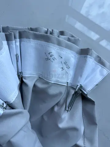 Extra-Long Blackout Curtains (299cm) – Light Grey, Excellent Condition