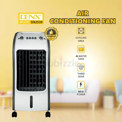 Denx DX2539 Portable Air Conditioning Fan - 4L Water Tank, 80W