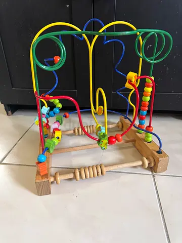 Wooden bead maze activity toy - preschool learning center