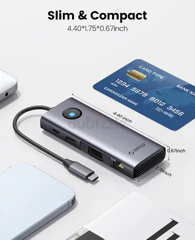 ORICO USB C Docking Station,8-in-1 Laptop USB C Dock with 4K HDMI,VGA,Gigabit Ethernet, (Fix Price)