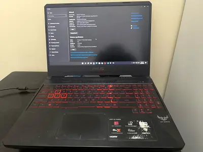 Asus laptop: tuf gaming fx505dy 16 GB ram, 500gb SSD Ryzen 5