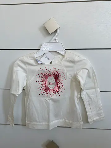 White Dior Long-Sleeve Baby brand new. Age 2-3