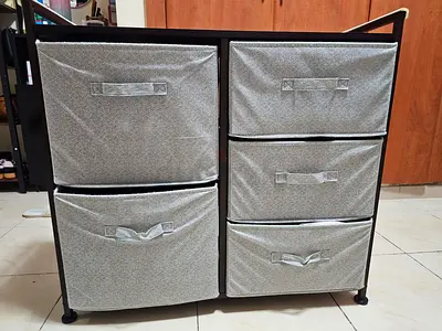 Fabric Drawer Storage Organizer with Metal Frame - 6 Drawers