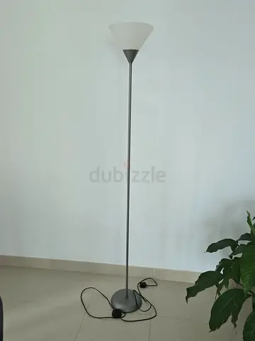 Floor uplighter, grey-white