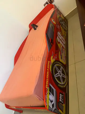 Kids car bed with mattress for sale