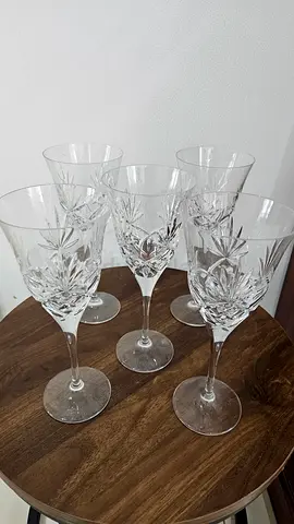 Crystal Glasses x 5