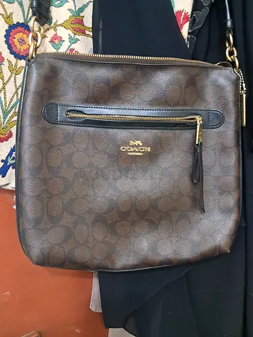 Coach Signature Brown Crossbody Bag - Good Condition