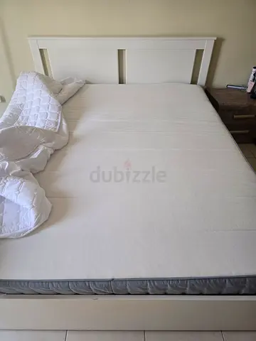 bed with mattress