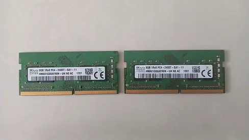Pair of 8GB DDR4 SODIMM RAM sticks (laptop memory) - 2 x 8GB