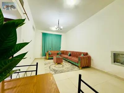 Beautiful one-bedroom apartment in Ajman, brand new and clean furnishings, fully equipped for immediate occupancy, close to Abaya Roundabout