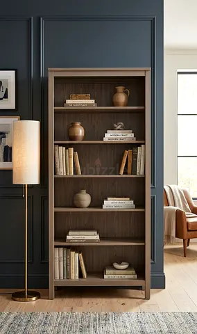 Ikea Solid Wood 6-Shelf Bookcase / Bookshelf - Light Oak Finish