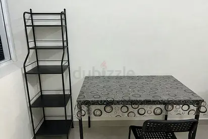 Simple Dining/Study Table with 5-Tier Shelf - Used, Good Condition