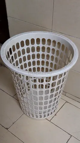 Used Plastic Laundry Basket / Hampers - White