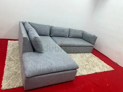 Like new condition pottery barn lshape sofa