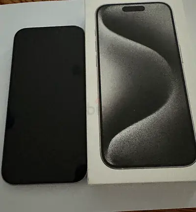 iPhone 15 Pro 1TB White Titanium with original box - good condition UAE
