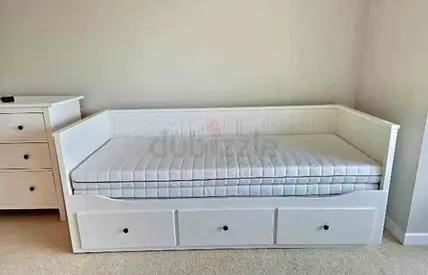 IKEA Hamnes day bed with 2 mattress and 3store drawers underneath
