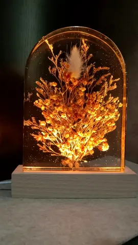 Hand made resin lamp