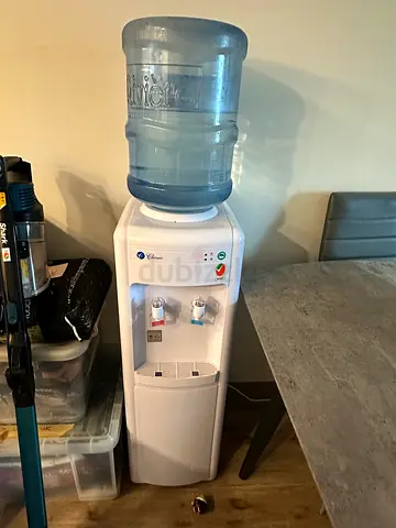 Standing Water Dispenser Cooler - White, Working Condition