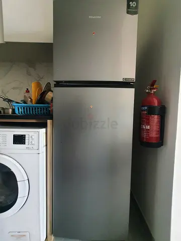 Hisense Silver Double-Door Refrigerator - Good Condition