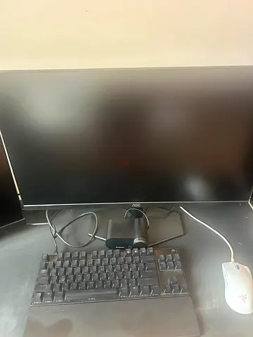 Gaming PC, Chair, Headset, and 2 monitors