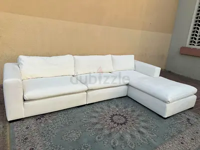 Perfect condition marina home white color lshape sofa