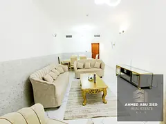 For rent in Ajman, Al Rashidiya 1, Oasis Towers: 2 bedrooms, living room, 2 bathrooms, balcony, park