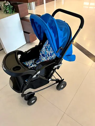 Lightweight Blue Stroller / Pram in Good Condition