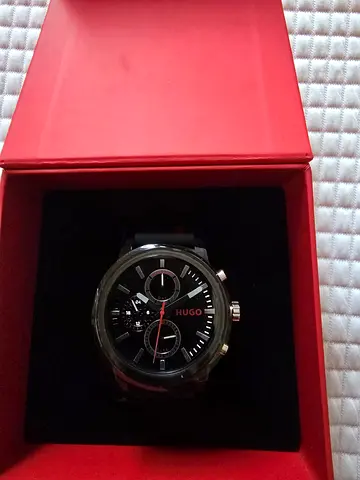 NEW HUGO BOSS Relax Multifunction Watch | Black Dial | Black Silicone Strap