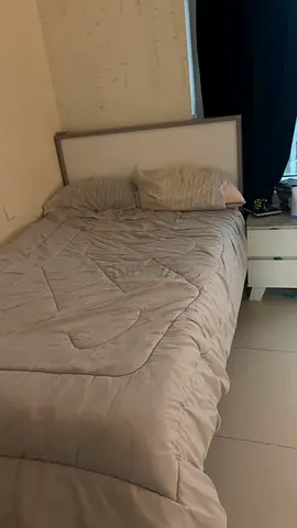 Single bed frame with headboard and