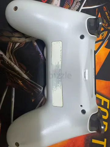 White Sony DualShock 4 Wireless Controller (Used) - Back View shown