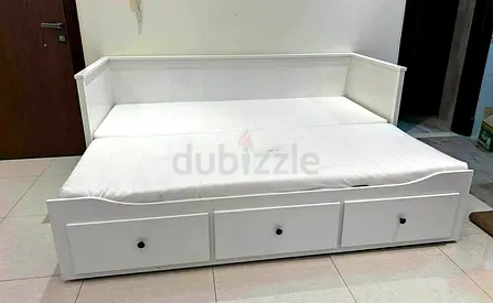 IKEA Hamnes day bed with 2 mattress and 3store drawers underneath