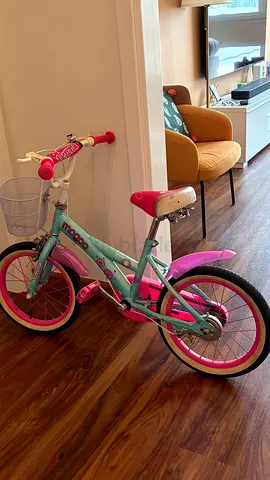 Girls 16-inch Moeb Bicycle with Basket — Good Condition