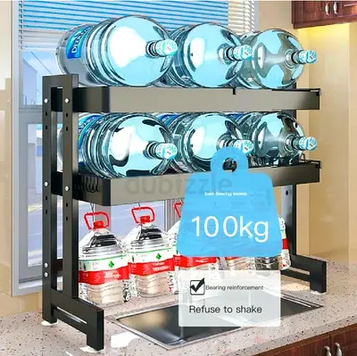 Over-sink 3-tier Stainless Dish Drying Rack with Storage Compartments