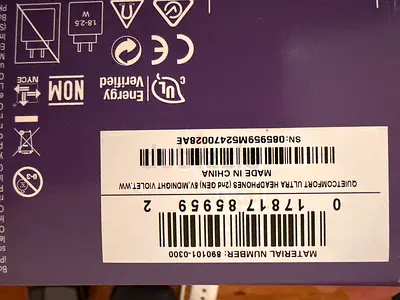 Bose QuietComfort Ultra 2 Wireless Headphones - Purple (Like New)