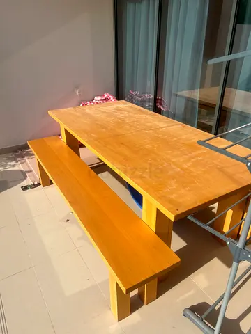 German Beachwood solid table from Dubai Garden Center