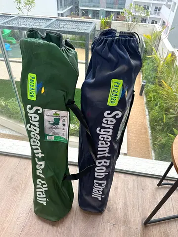 Set of 2 Paradiso Sergeant Bob Folding Camping Chairs — Good Condition