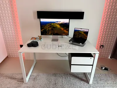 Minimal Clean White Desk